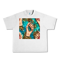 Lunar Rock nail art with leopard and turquoise  gemstone seamless pattern bbs Urban Heavy Tee - BundleAndBundleShop