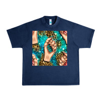 Nail Art With Leopard And Turquoise  Gemstone Seamless Pattern Bbs Urban Heavy Tee | Teevron