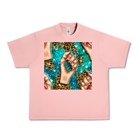 Salmon nail art with leopard and turquoise  gemstone seamless pattern bbs Urban Heavy Tee - BundleAndBundleShop