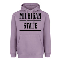 Lavender Michigan MI State vintage Athletic Style Heavyweight Hoodie - artisFamous
