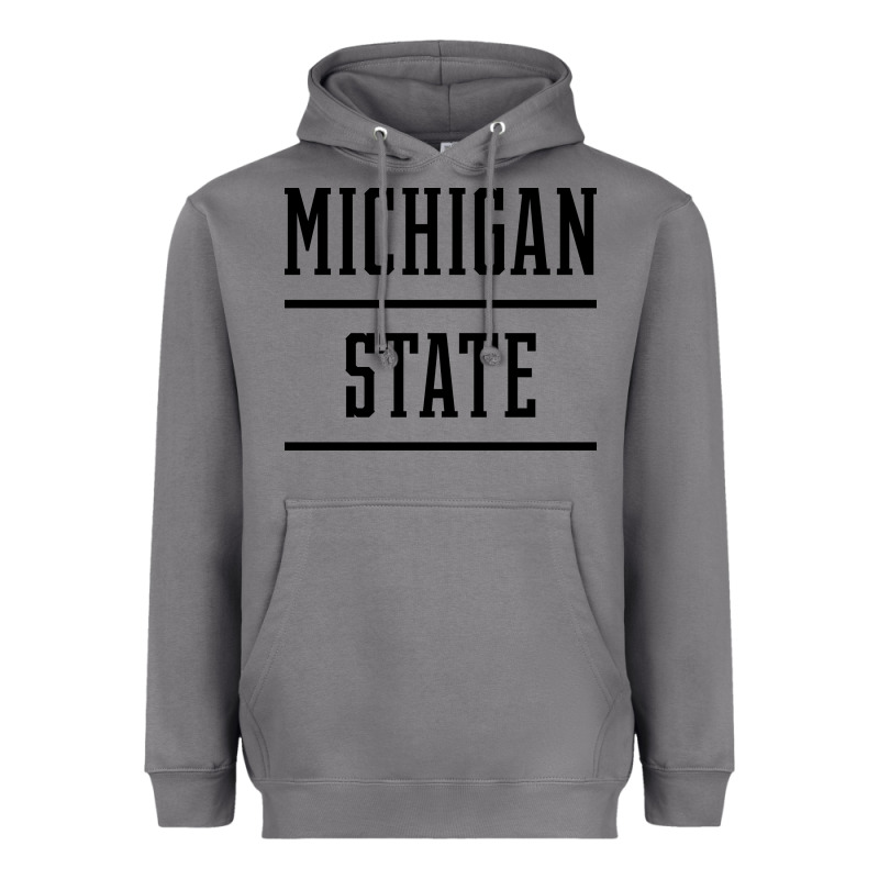 Michigan Mi State Vintage Athletic Style Heavyweight Hoodie by artisFamous | Teevron