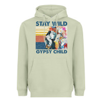 Matcha stay wild gypsy child letter rainbow Heavyweight Hoodie - artisFamous