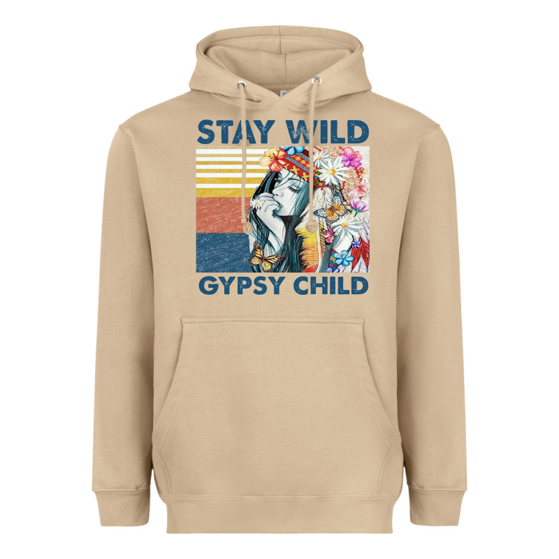 Stay Wild Gypsy Child Letter Rainbow Heavyweight Hoodie by artisFamous | Teevron