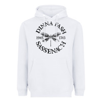 White dinna fash sassenach Heavyweight Hoodie - artisFamous