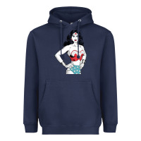 Navy wonder woman Heavyweight Hoodie - artisFamous