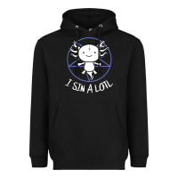 Black i sin a lotl hail satan pentagram Heavyweight Hoodie - artisFamous