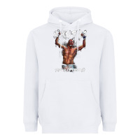 White NATE DIAZ Heavyweight Hoodie - artisFamous