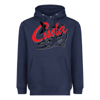 Navy bara cuda Heavyweight Hoodie - artisFamous