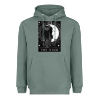 Sage tarot card crescent moon and cat graphic Heavyweight Hoodie - artisFamous