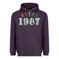 Plum Retro 1987 Heavyweight Hoodie - artisFamous