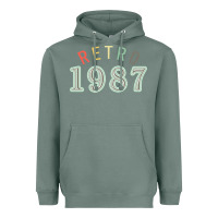 Sage Retro 1987 Heavyweight Hoodie - artisFamous