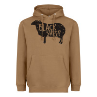 Toasted Coconut black sheep silhouette Heavyweight Hoodie - artisFamous