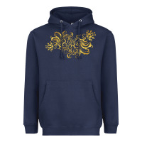 Navy Gold2 Heavyweight Hoodie - artisFamous
