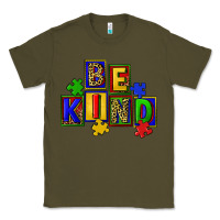 Army Green Be kind Classic Tee - CowGirlArtShop