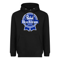 Black pabst blue ribbon Heavyweight Hoodie - artisFamous