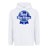 White pabst blue ribbon Heavyweight Hoodie - artisFamous