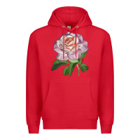 Red belinda's blush rose Premium Hoodie - LillyAllenDesigns