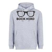 Heather Grey book nerd Heavyweight Hoodie - artisFamous