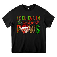 Black i believe in santa paws chihuahuha Heavy Core Tee - Jasminsmagicworld