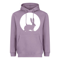 Lavender bunny and full moon funny Heavyweight Hoodie - artisFamous