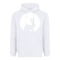 White bunny and full moon funny Heavyweight Hoodie - artisFamous
