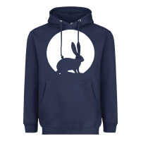 Bunny And Full Moon Funny Heavyweight Hoodie | Teevron