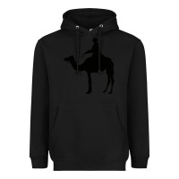 Black camel rider Heavyweight Hoodie - artisFamous