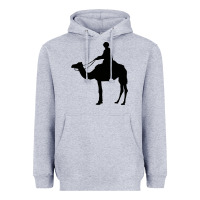 Heather Grey camel rider Heavyweight Hoodie - artisFamous
