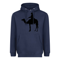 Navy camel rider Heavyweight Hoodie - artisFamous