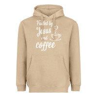 Mushroom Fueled by jesus and coffee Heavyweight Hoodie - artisFamous