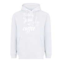 White Fueled by jesus and coffee Heavyweight Hoodie - artisFamous