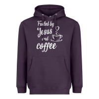 Plum Fueled by jesus and coffee Heavyweight Hoodie - artisFamous