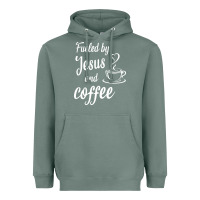 Sage Fueled by jesus and coffee Heavyweight Hoodie - artisFamous