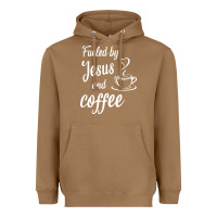 Toasted Coconut Fueled by jesus and coffee Heavyweight Hoodie - artisFamous
