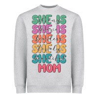 Heather Grey she is mom Heavyweight Sweatshirt - JahusDesignShop