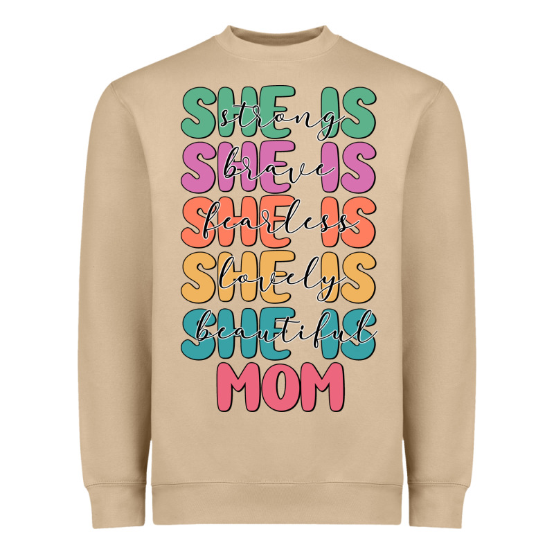 She Is Mom Heavyweight Sweatshirt by JahusDesignShop | Teevron