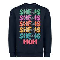 Navy she is mom Heavyweight Sweatshirt - JahusDesignShop