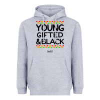 Heather Grey young gifted and black african american men Heavyweight Hoodie - artisFamous