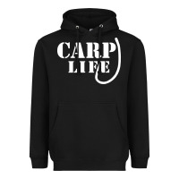 Black carp life funny fish fishing Heavyweight Hoodie - artisFamous