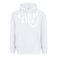 White carp life funny fish fishing Heavyweight Hoodie - artisFamous