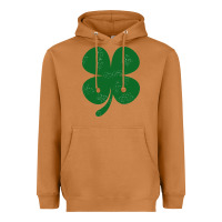 Meerkat distressed green four leaf clover Heavyweight Hoodie - artisFamous
