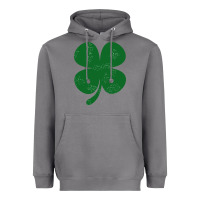 Storm distressed green four leaf clover Heavyweight Hoodie - artisFamous