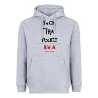 Heather Grey fck tha police Heavyweight Hoodie - artisFamous
