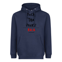 Navy fck tha police Heavyweight Hoodie - artisFamous
