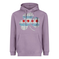 Lavender irish chicago flag shamrock Heavyweight Hoodie - artisFamous