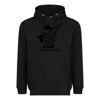 Black legendary hambino Heavyweight Hoodie - artisFamous