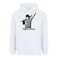 White legendary hambino Heavyweight Hoodie - artisFamous