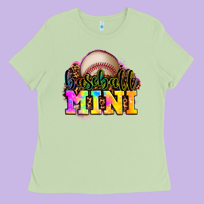 Baseball Mini Ladies Tee Designed By Oliviacreatesart