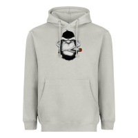 Moon Dust Monkey Smoking Heavyweight Hoodie - artisFamous