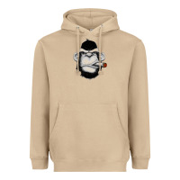 Mushroom Monkey Smoking Heavyweight Hoodie - artisFamous